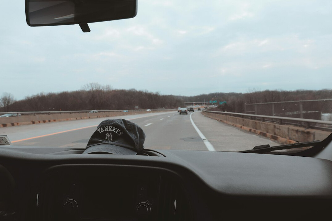 self driving car on highway