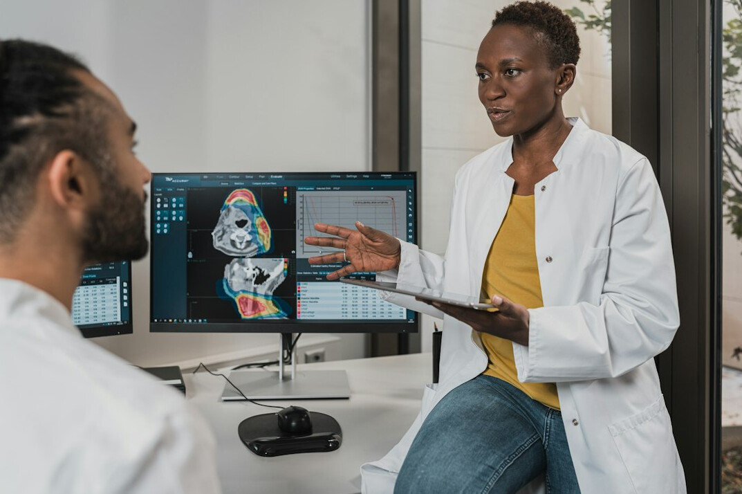 doctor discussing with patient