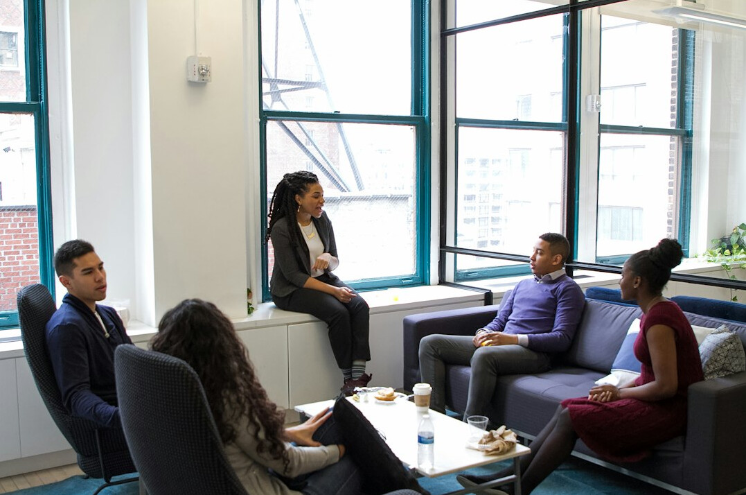 diverse team meeting